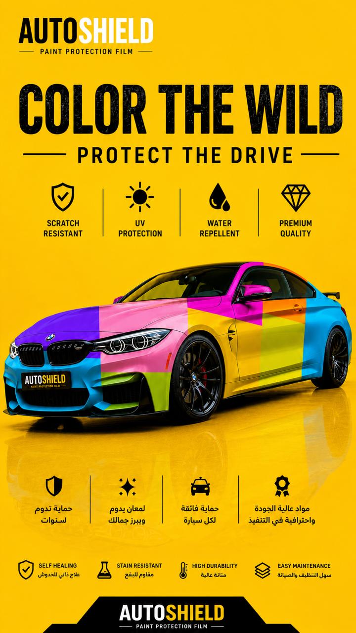 AUTOSHIELD — Color PPF — المواد والتشطيبات