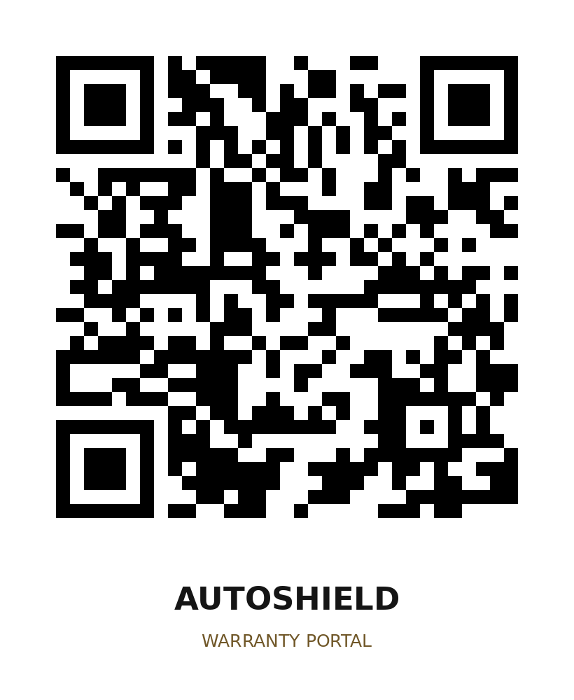 رمز QR لفتح بوابة ضمان Autoshield